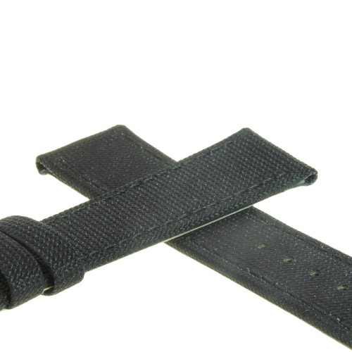 Cinturino Tessuto Riciclato Nero opaco 20/18 mm B36B classico.