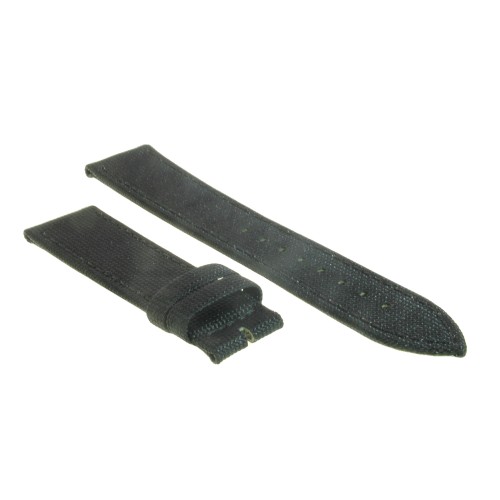 Cinturino Tessuto Riciclato Nero opaco 20/18 mm B36B classico.