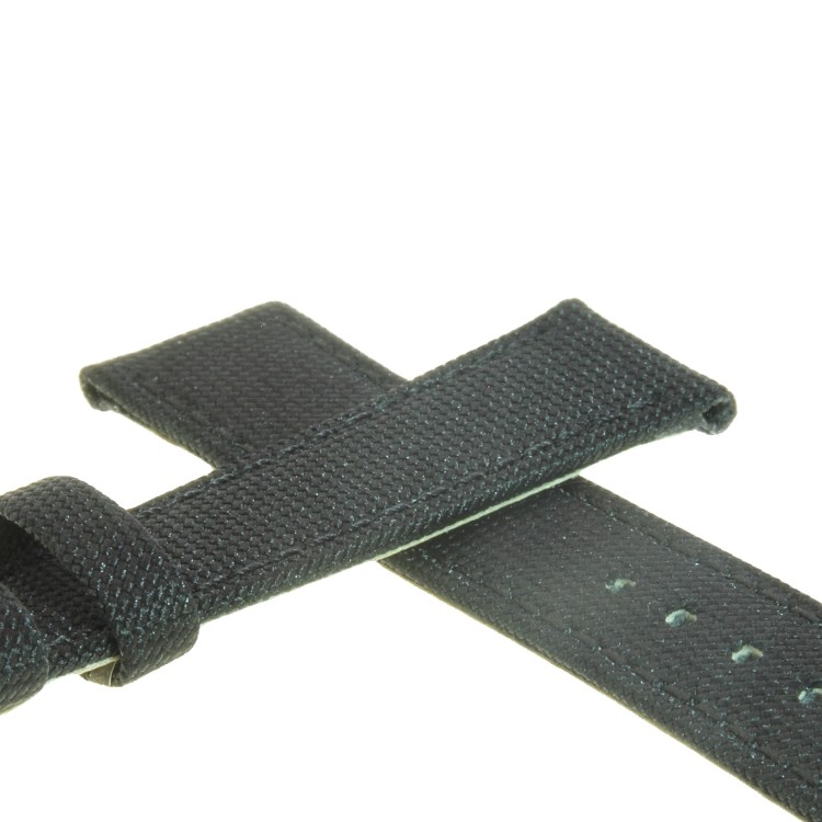 Cinturino Tessuto Riciclato Nero opaco 18/16 mm B36B classico.