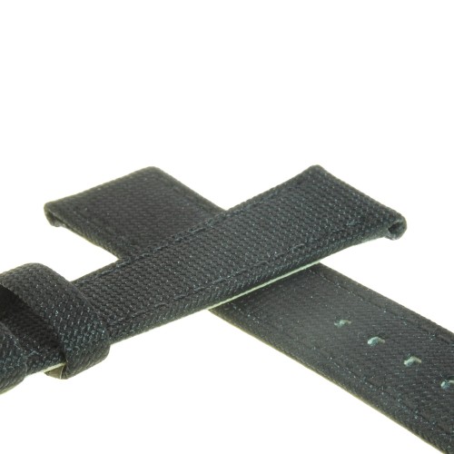 Cinturino Tessuto Riciclato Nero opaco 18/16 mm B36B classico.
