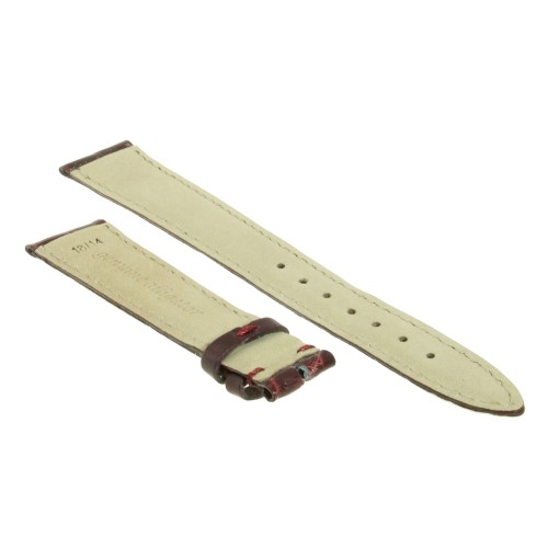 Cinturino Alligatore Bordeaux Lucido 18/14 B32B forma classica piatto.