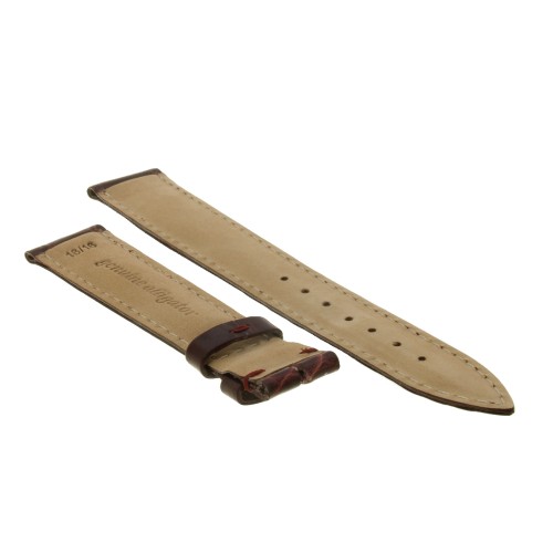Cinturino Alligatore Bordeaux Lucido 18/16 B40B forma classica.