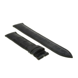 Cinturino Alligatore Blu Grigio Lucido 18/16 B40B forma classica. 2