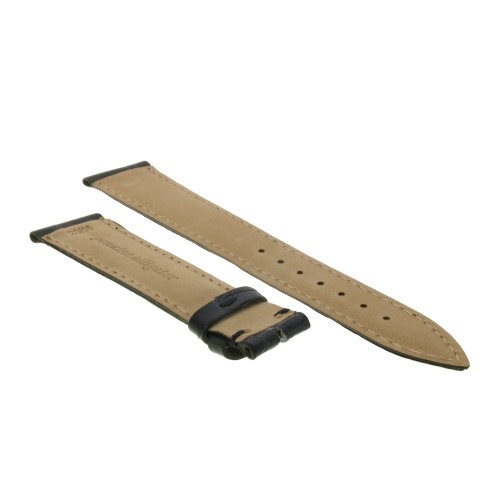 Cinturino Alligatore Blu Grigio Lucido 20/16 B40B forma classica.