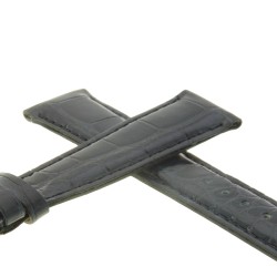 Cinturino Alligatore Blu Grigio Lucido 20/16 B40B forma classica. 2