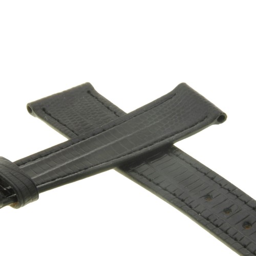 Cinturino Lucertola Tejus Nero Semilucido pIATTO 18/14 B25B forma classica.