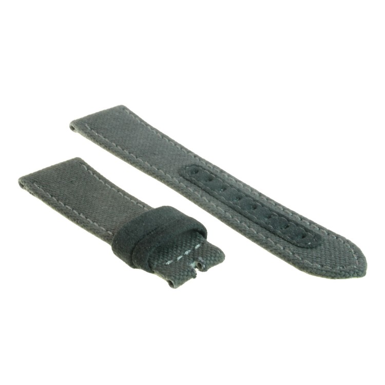 Cinturino Tessuto di Cotone Riciclato Grigio opaco 22/18 mm B42B classico.