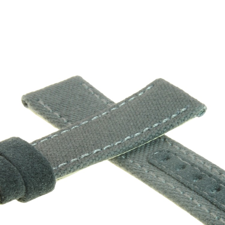 Cinturino Tessuto di Cotone Riciclato Grigio opaco 20/18 mm B42B classico.