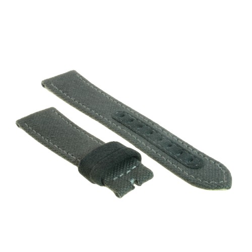 Cinturino Tessuto di Cotone Riciclato Grigio opaco 20/18 mm B42B classico.