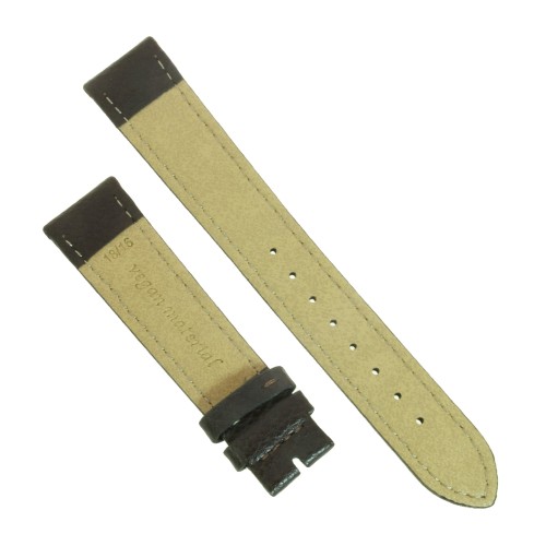 Cinturino Pelle Vegan Marrone Martellato opaco 18/16 mm B37B classico.