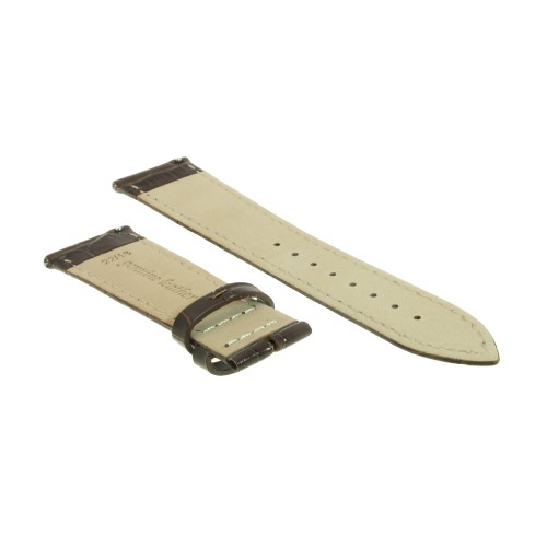 Cinturino Stampa Alligatore Marrone Semilucido Easy Click 22/18 mm B48B classico.
