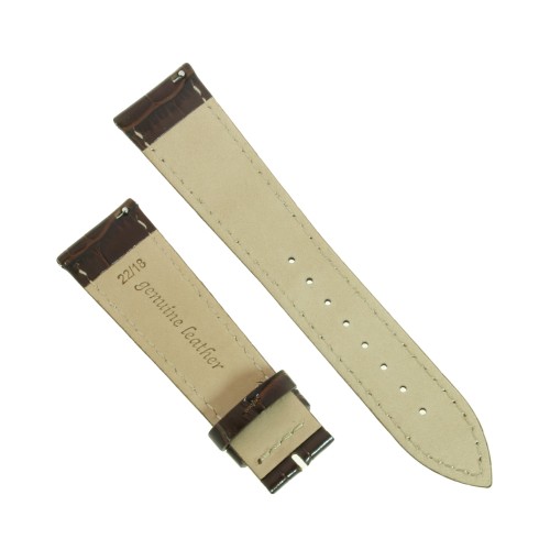 Cinturino Stampa Alligatore Marrone Semilucido Easy Click 22/18 mm B48B classico.