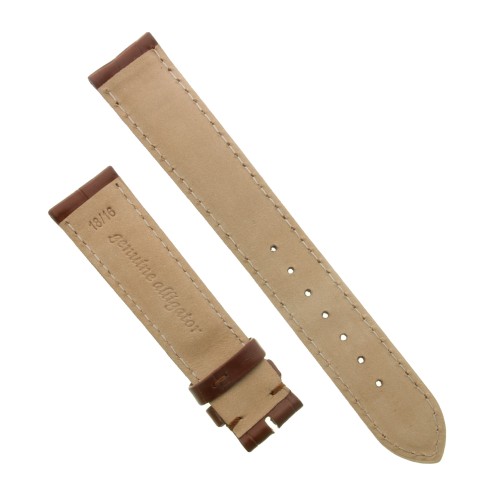 Cinturino Alligatore Marrone Gold Opaco 18/16 mm B37B forma classica.