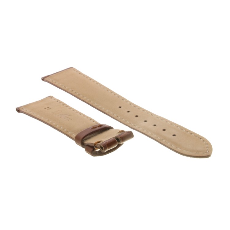 Cinturino Alligatore Marrone Gold Opaco 20/16 mm B37B forma classica