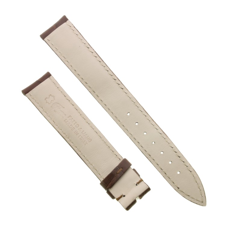 Cinturino Sartoriale Alligatore Marrone Medio opaco 17/16 mm B45B classico.