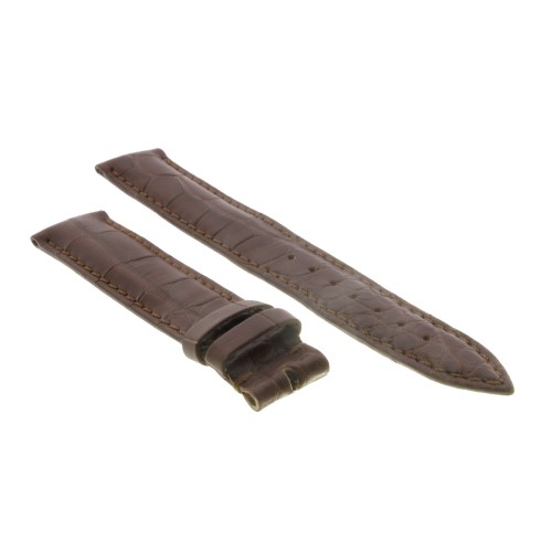 Cinturino Sartoriale Alligatore Marrone Medio opaco 17/16 mm B45B classico.
