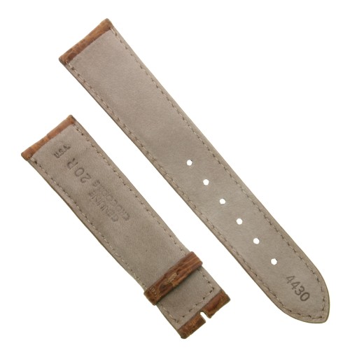Cinturino Sartoriale Coccodrillo Marrone Medio opaco 20/18 mm B40B  classico.