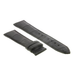 Cinturino Sartoriale Alligatore Nero opaco 21/18 mm B50BC ansa curva classico.. 2