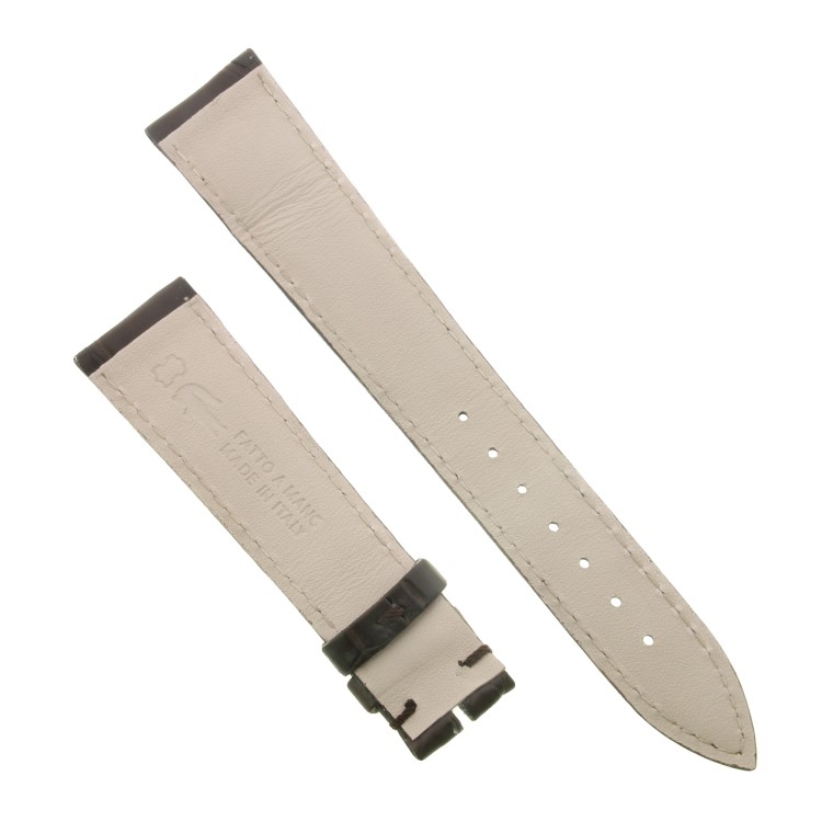 Cinturino Sartoriale Alligatore Marrone Moka Opaco 19/16 mm B30B classico..