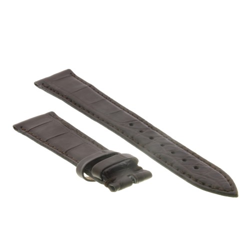 Cinturino Sartoriale Alligatore Marrone Moka Opaco 19/16 mm B30B classico..