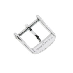 Longines Fibbia ardiglione acciaio - steel pin buckle 10 mm. 2