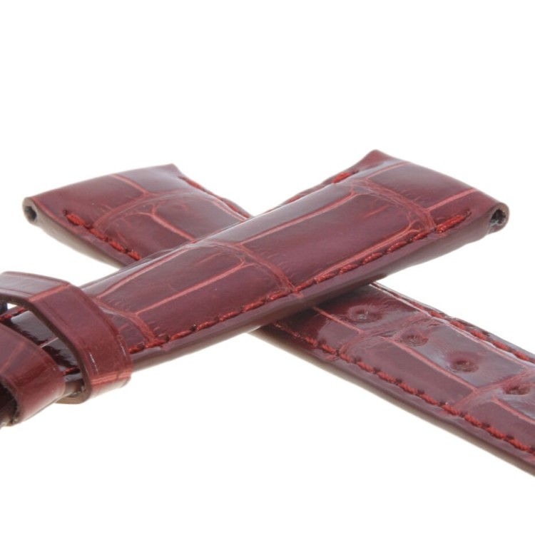 Longines Cinturino Alligatore L682164444 Rosso Lucido 18/16 mm Dolce Vita, Evidenza.