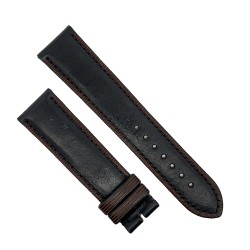 Cinturino Pelle Vitello Bordo Merlato Nero opaco 22/20 mm B40B classico