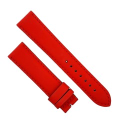 Cinturino Water Resistant Sintetico Classico Bombato Rosso liscio opaco 20/18 mm B50BN