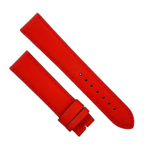 Cinturino Water Resistant Sintetico Classico Bombato Rosso liscio opaco 20/18 mm B50BN