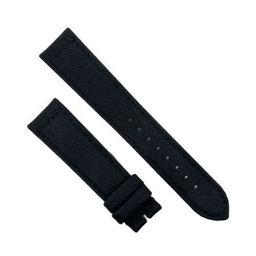 Cinturino Tessuto Nero opaco 20/18 mm B35N classico texture rigata