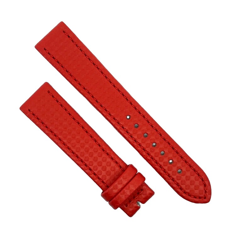 Cinturino Water Resistant Carbon Printed Rosso opaco 20/18 mm B40 classico