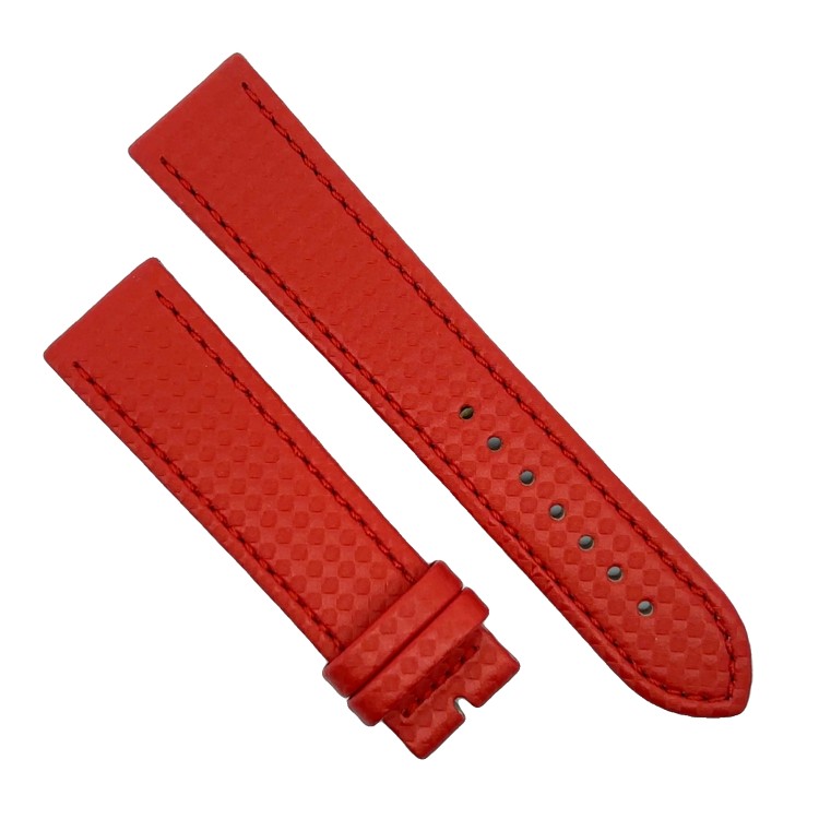 Cinturino Water Resistant Carbon Printed Rosso opaco 22/20 mm B40 classico