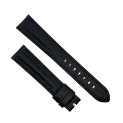 Cinturino Water Resistant Granulato Nero opaco 18/16 mm B55 classico