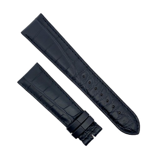 Cinturino Alligatore Blu Scuro Opaco 22/18 B40B forma classico