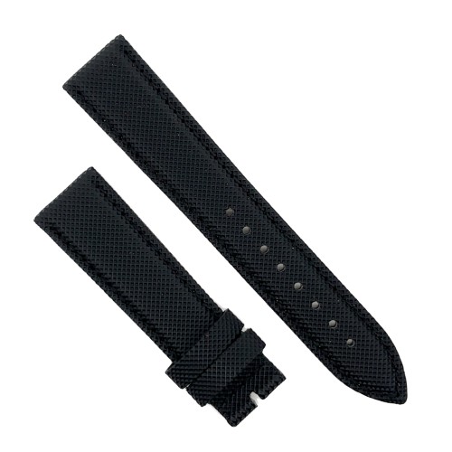 Cinturino Water Resistant Gomma Nero Stampa Tessuto opaco 20/18 mm B47B classico spessore 4,7 mm