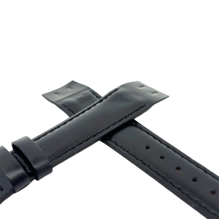 Cinturino aperto Sartoriale Pelle Nero per ansa fissa 20/16 mm B35B cucito