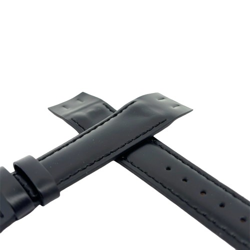 Cinturino aperto Sartoriale Pelle Nero per ansa fissa 20/16 mm B35B cucito