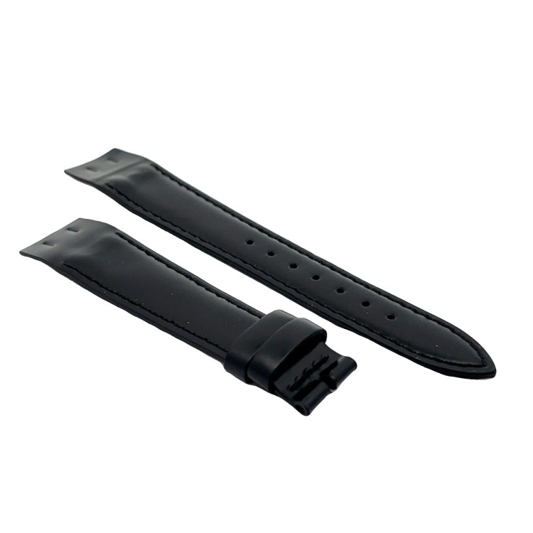 Cinturino aperto Sartoriale Pelle Nero per ansa fissa 20/16 mm B35B cucito