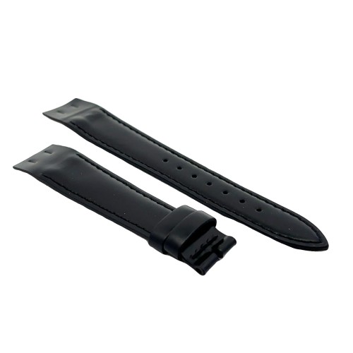 Cinturino aperto Sartoriale Pelle Nero per ansa fissa 20/16 mm B35B cucito
