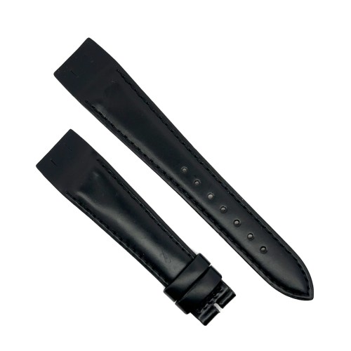 Cinturino aperto Sartoriale Pelle Nero per ansa fissa 20/16 mm B35B cucito