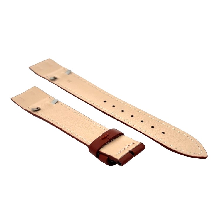 Cinturino aperto Sartoriale Pelle Marrone Gold per ansa fissa 18/16 mm B35B cucito