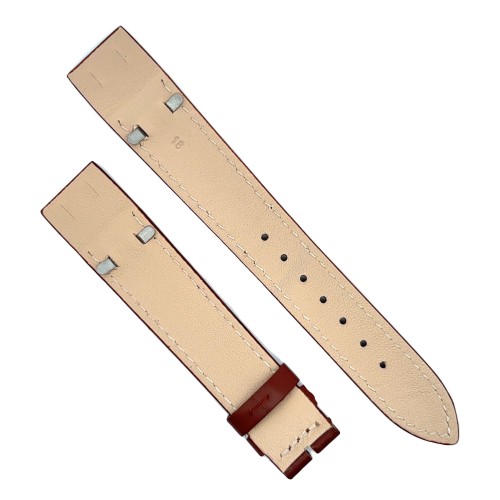 Cinturino aperto Sartoriale Pelle Marrone Gold per ansa fissa 18/16 mm B35B cucito