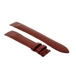 Cinturino aperto Sartoriale Pelle Marrone Gold per ansa fissa 18/16 mm B35B cucito 2