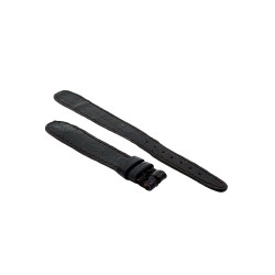 Cinturino aperto Sartoriale Coccodrillo Lucido Nero per ansa fissa 14/10 mm B20B cucito 2