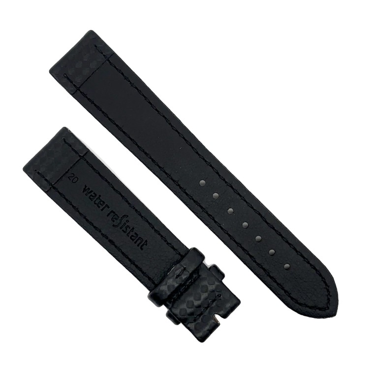 Cinturino Water Resistant Carbon Printed Nero opaco 20/18 mm B40 classico