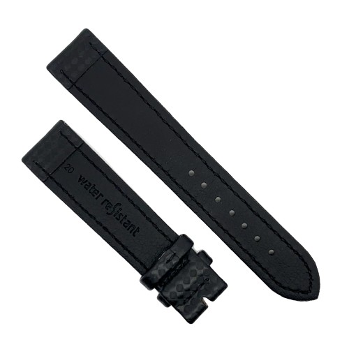 Cinturino Water Resistant Carbon Printed Nero opaco 20/18 mm B40 classico