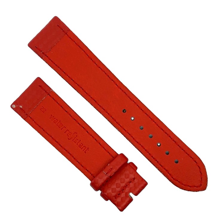 Cinturino Water Resistant Carbon Printed Rosso opaco 22/20 mm B40 classico
