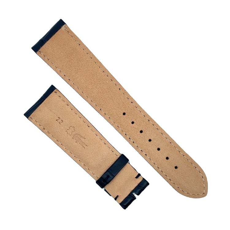 Cinturino Alligatore Blu Scuro Opaco 22/18 B40B forma classico