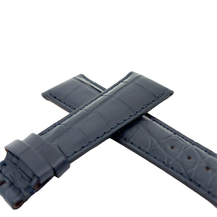 Cinturino Alligatore Blu Scuro Opaco 22/18 B40B forma classico