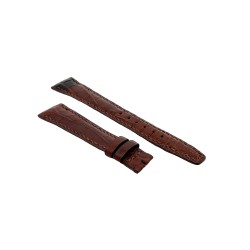 Cinturino Sartoriale Alligatore Marrone Medio opaco 18/14 mm B33M  classico con fodera marrone in pelle pieno fiore punta piatt 2